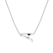 Letter A Silver Necklace SPE-5515
